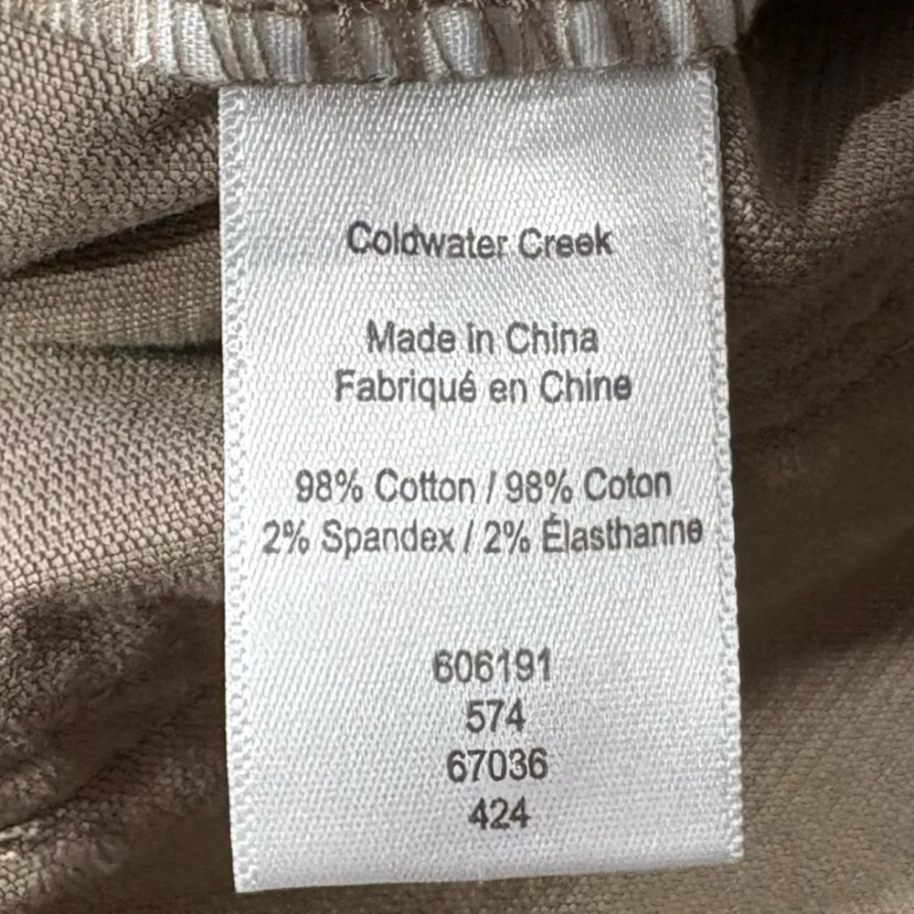 Coldwater Creek Pull-On ShapeMe Stretch Corduroy Pants Taupe Petite, 12P - Picture 13 of 13